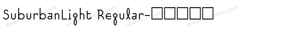 SuburbanLight Regular字体转换